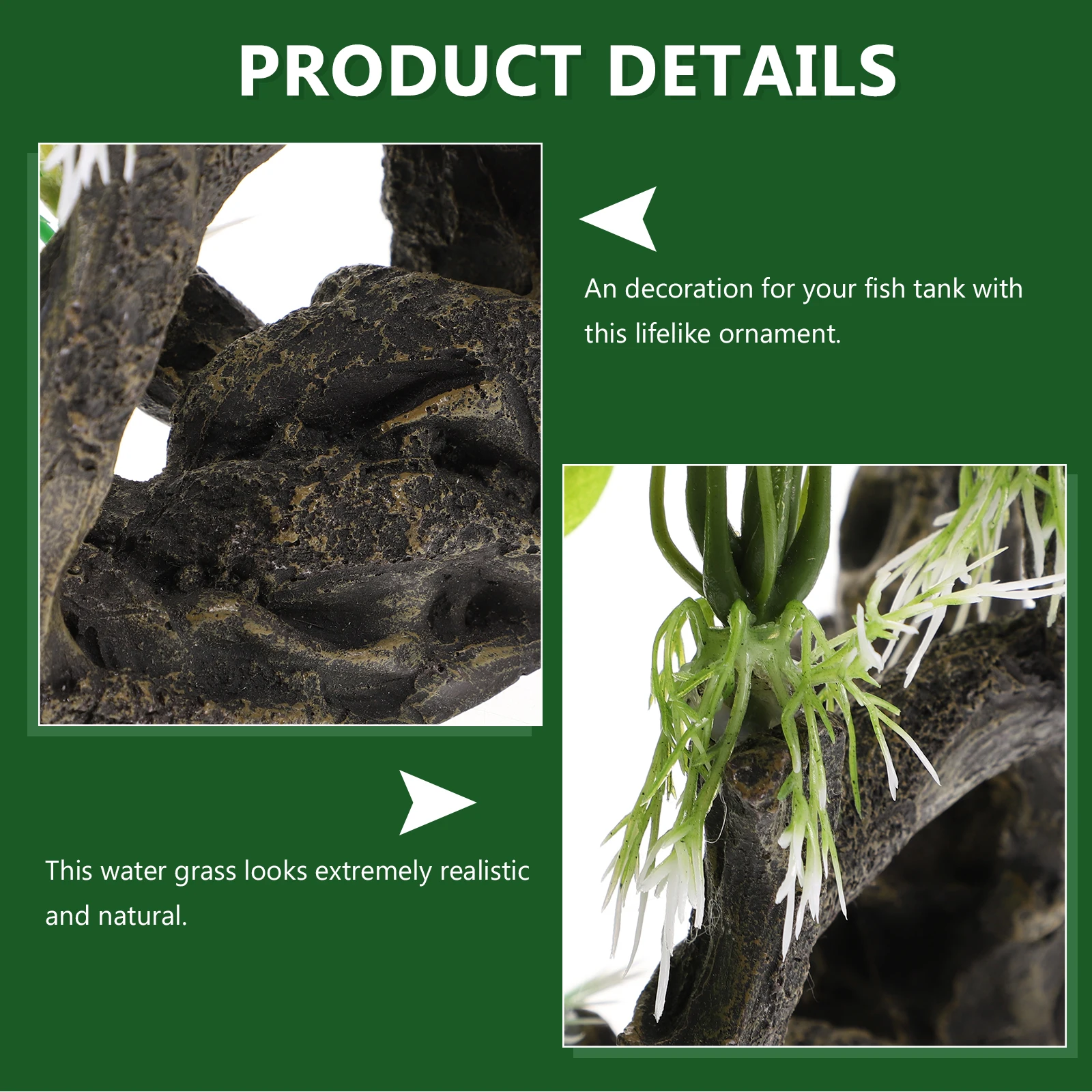 

Artificial Aquarium Plants Realistic Fish Tank Decorations Grass for Tanks Safe Durable Resin Plastic Lifelike Scenery