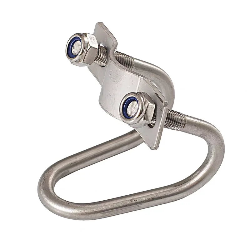 304 Stainless Steel Double U-Shaped Clamp Screw/Pipe Clip/Cross Bolt Clip/Water Pipe Limit Bar For Aquaculture Farm