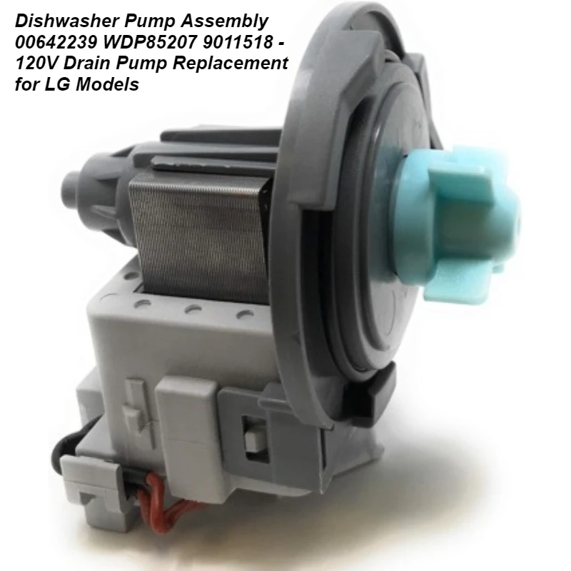 

Dishwasher Pump Assembly 00642239 WDP85207 9011518 - 120V Drain Pump Replacement for LG Models