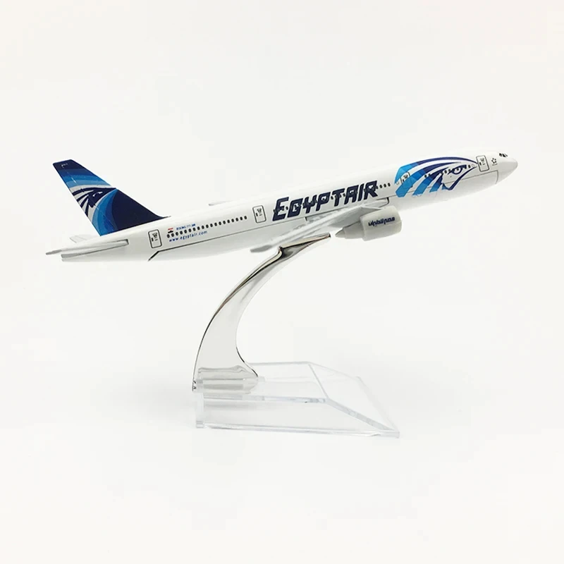 

16 cm B777 Egypt Air 1:400 Scale 777 Aircraft Model with Base Alloy Plane For Collectible Souvenir Show Gift Decoratio