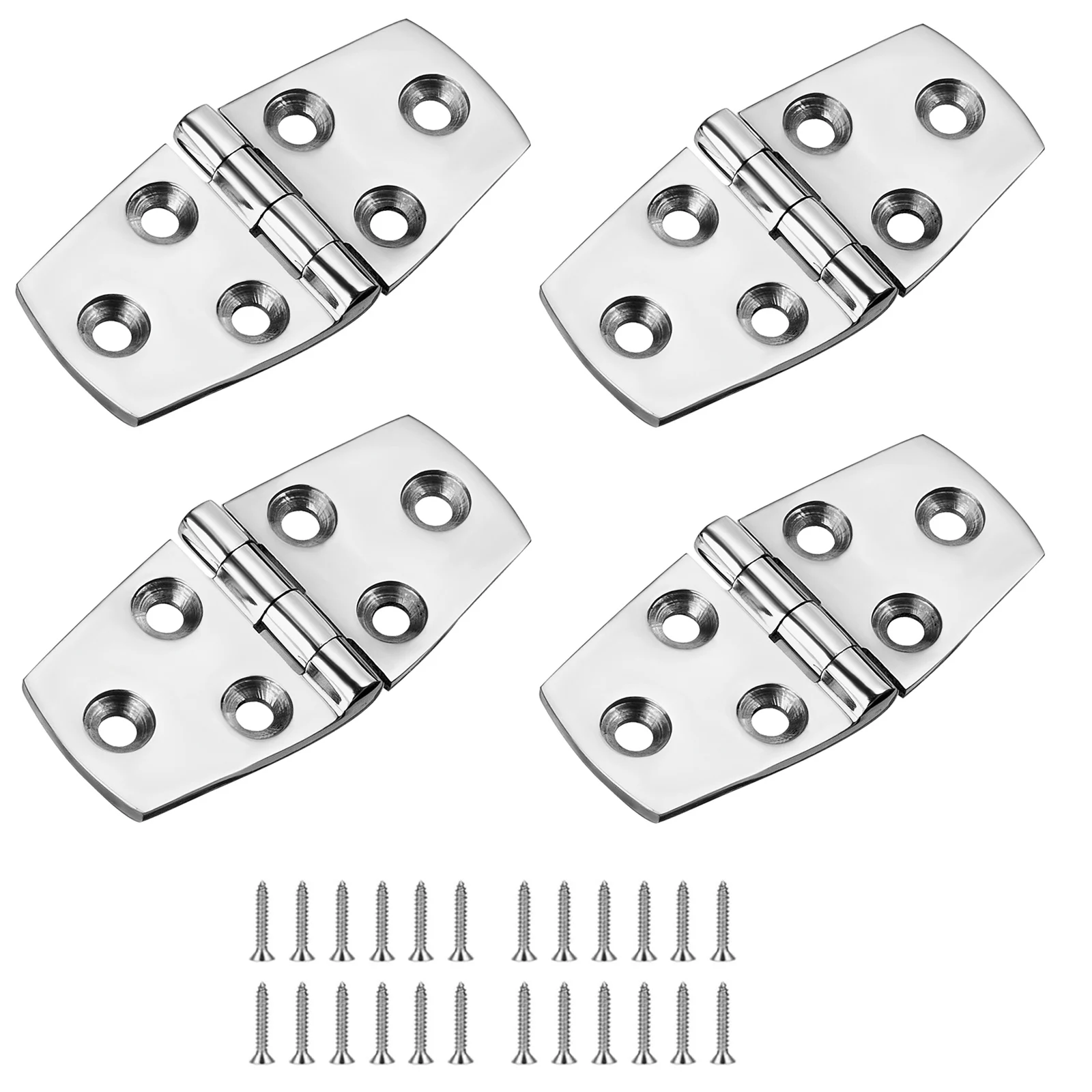 

Boat Hatch Hinges, Marine Hinges Stainless Steel, 3 X 1.5 inches (76 x 38MM),Heavy Duty 316 Ss with Screws (4 PCS)