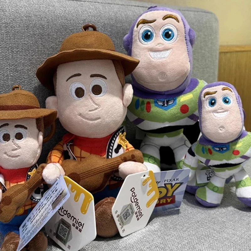 

Disney Cute originality Buzz Lightyear Woody plush Doll Key Chain Pendant Backpack decoration Children's Christmas Birthday Gift