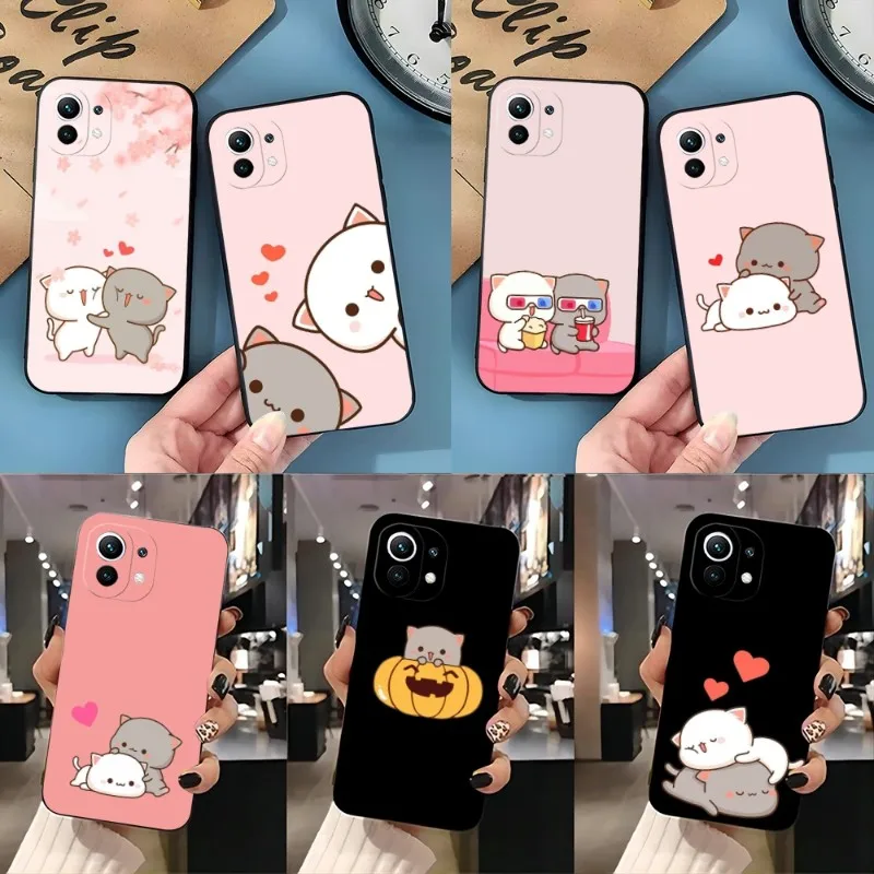 FHNBLJ Mochi Peach Goma Cat Phone Case For Xiaomi POCOF3 X3 GT M3 X4Pro Note 10Pro Redmi POCO X3 NFC Note 11 11T 10 Pro Plus