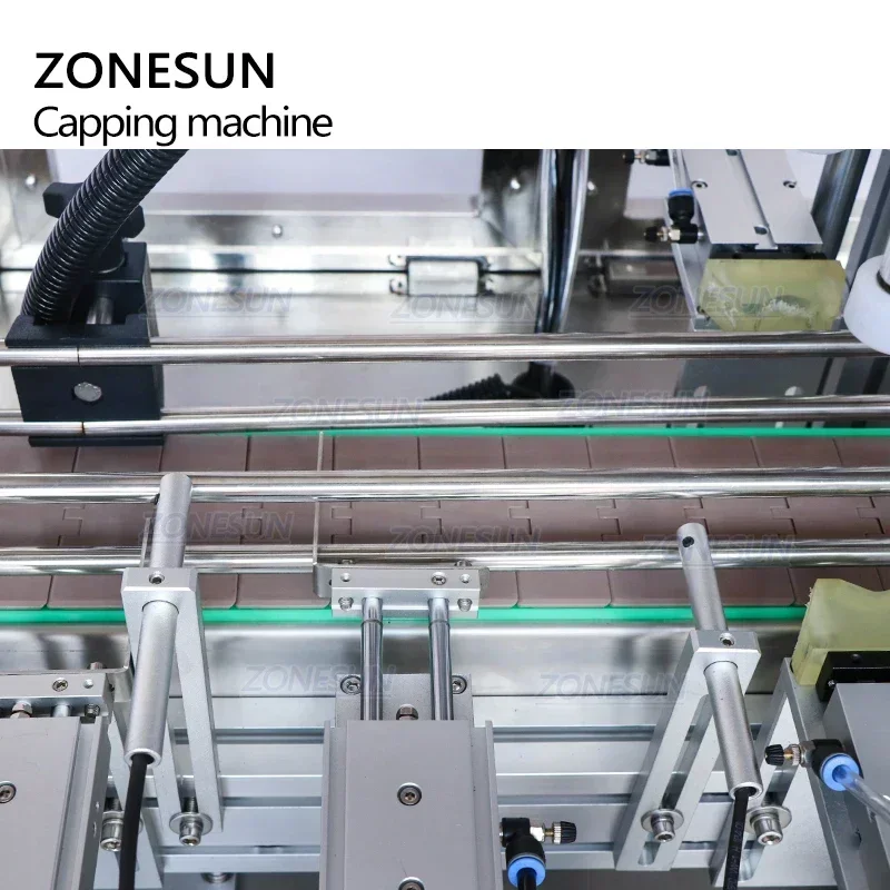 ZONESUN ZS-XG440DC 自動ボトルキャッピングマシン（ドロッパー＆スプレーボトル用）プラスチック・ガラス包装ライン
