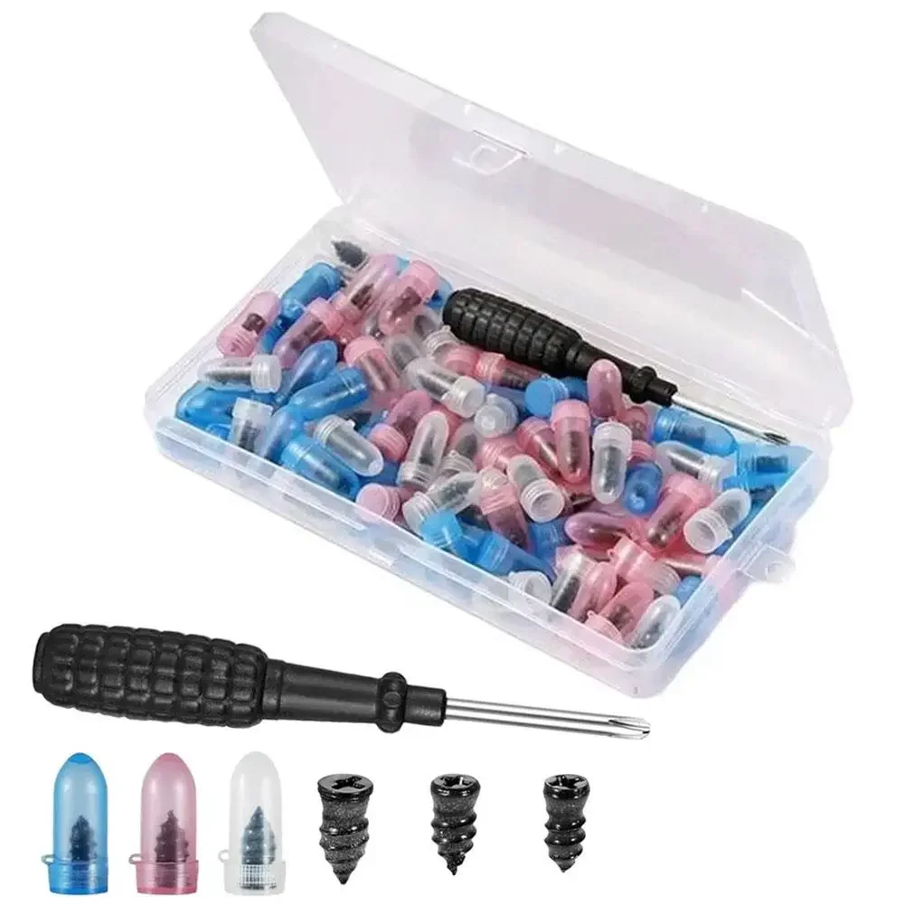

Tire Repair Screws Puncture Set Vacuum Car Tyre Repair Rubber Nail Set Tubeless Repair Tools Kit for Car Motorcycle Truck