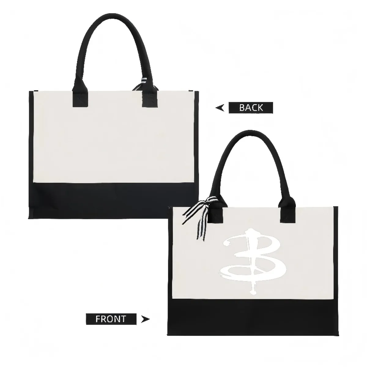 بافي مصاص الدماء 2026 وصول جديد موضة عملية واسعة قابلة لإعادة الاستخدام حمل حقيبة نمط طباعة 2 لهجة الثقيلة كبيرة Sho