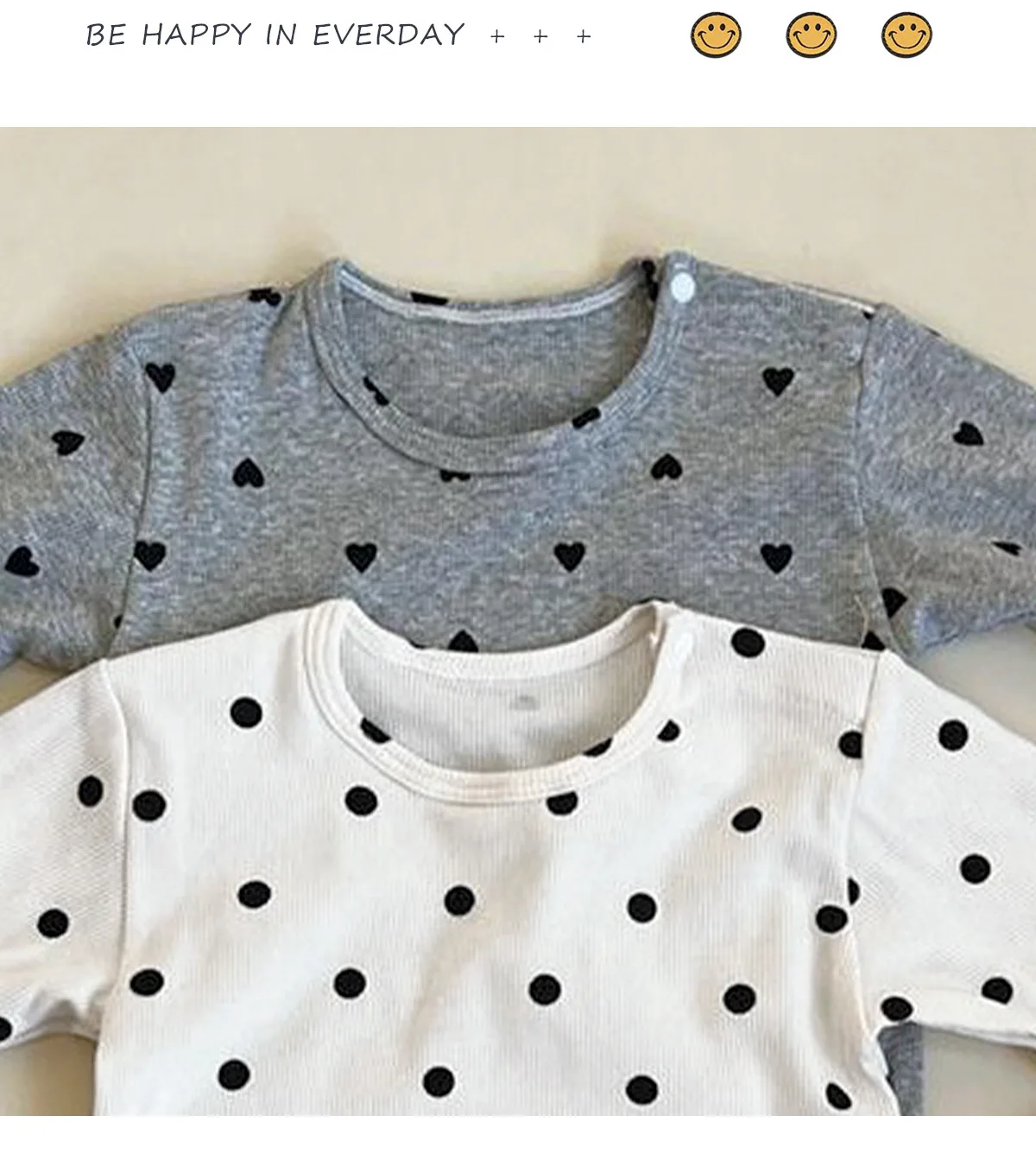 ZOETOPKID Baby-Strampler, Frühling und Herbst, langärmelig, dreieckiger Overall, gepunktet, mit Herz-Aufdruck, Kleidung für Neugeborene, Säuglings-Bodysuit – Detail 8