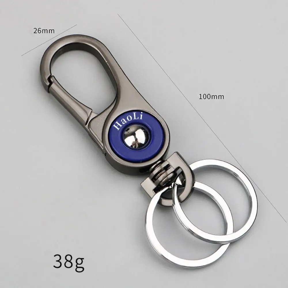 Zinc Alloy Titanium Carabiner Key Clip Polishing Electroplating Titanium Car Keychain Comfortable Grip CNC Processing