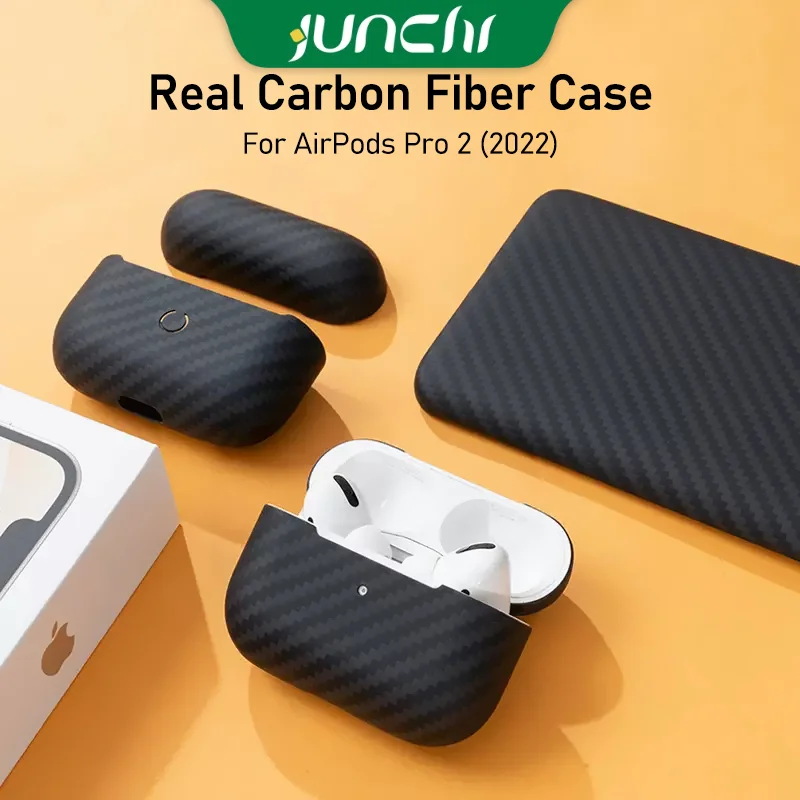 

Чехол из настоящего углеродного волокна для Airpods Pro 2 (2022), Ультратонкий чехол для наушников, тонкий чехол из арамидного волокна для Apple Airpods Pro 2
