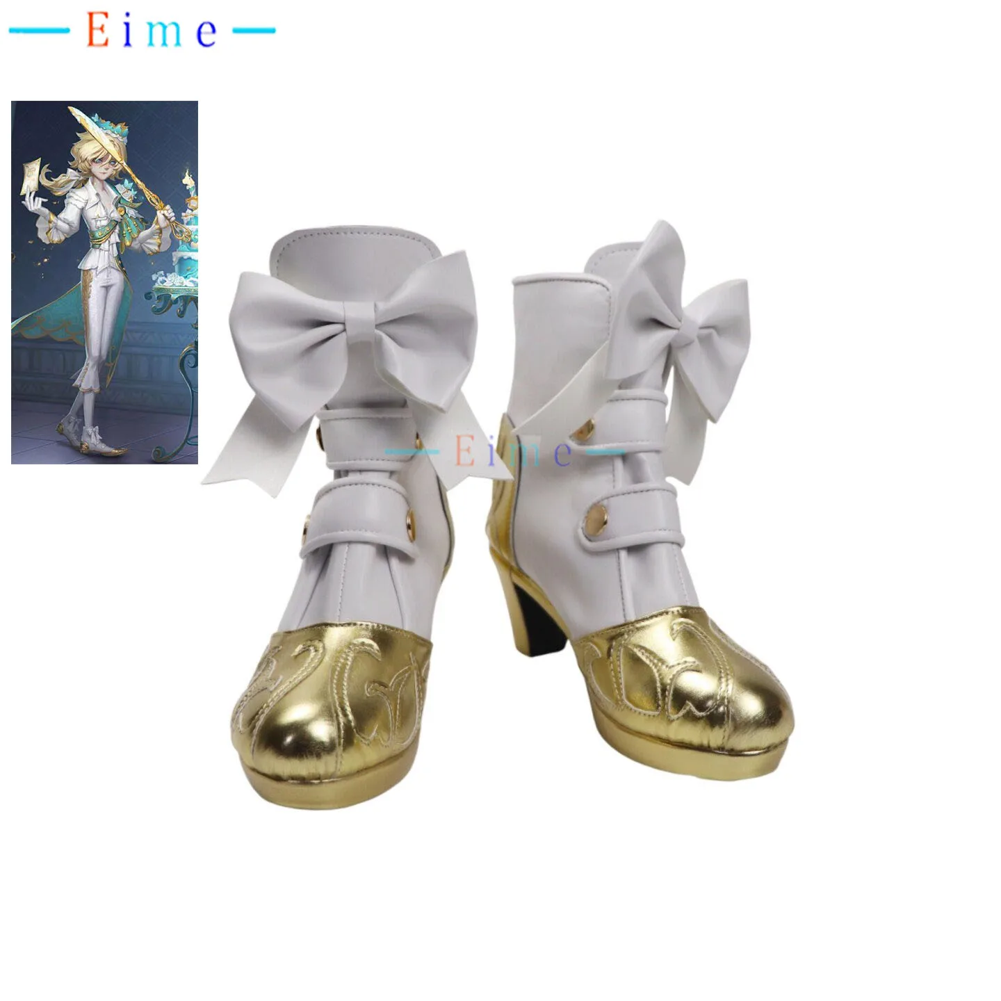 Photographer Cosplay Shoes Game Identity Ⅴ Cosplay Props Halloween Carnival Boots Custom Made Big Size PU Leather Shoes