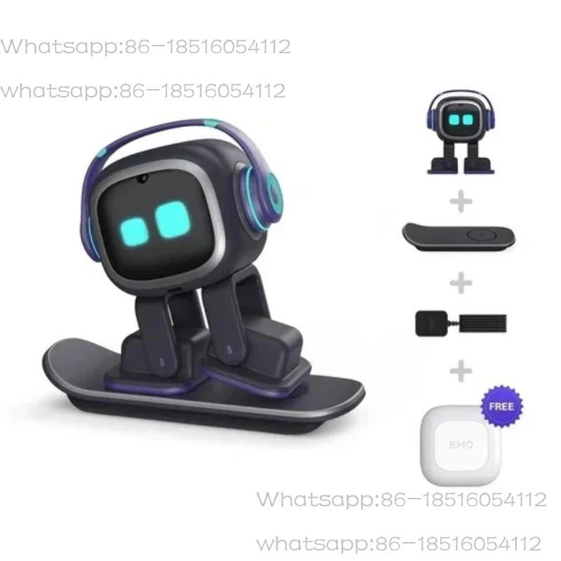 Emo Intelligent Pet Companion Robot Emo Clothes Straight Hair