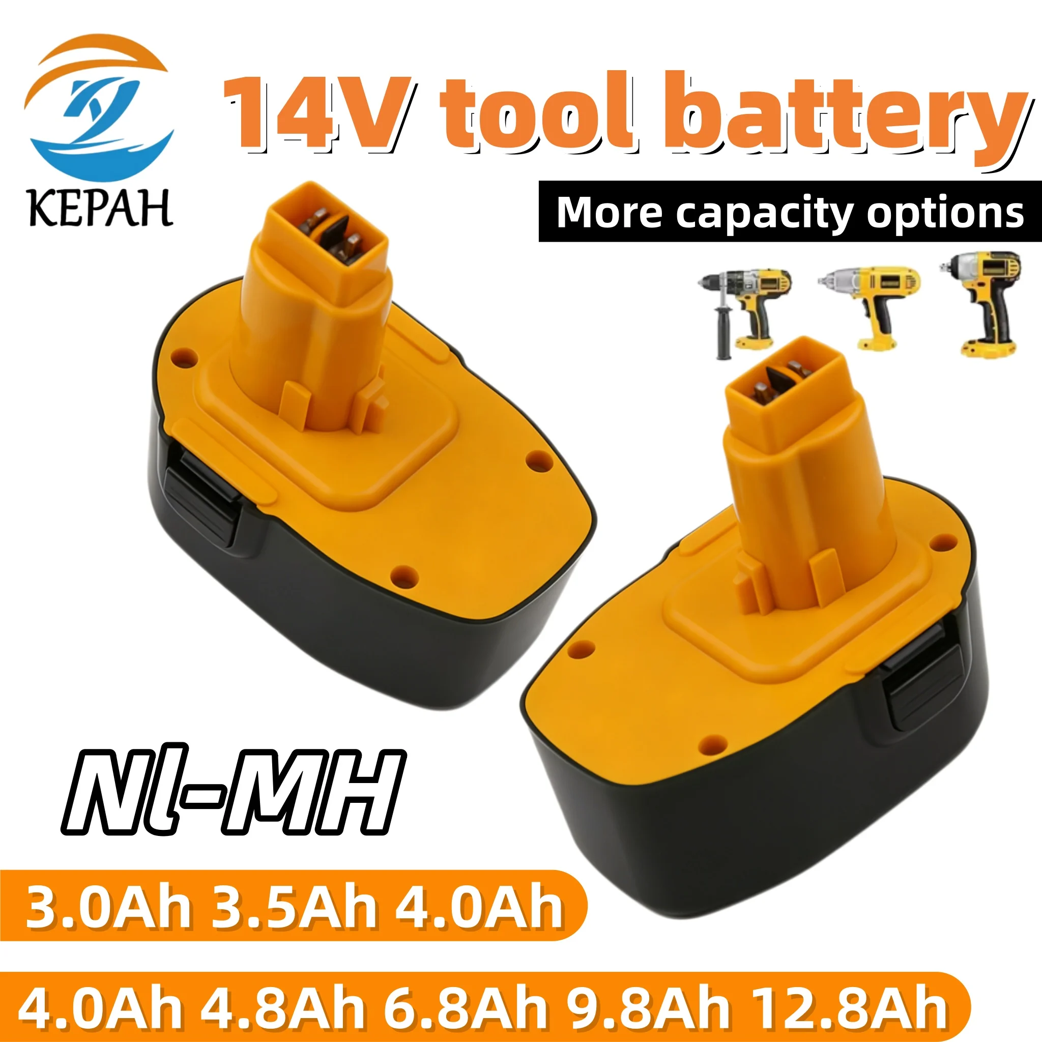 14V XRP 3.0-12.8Ah Ni-MH Rechargeable Battery for DC9091 DC9094 DW9091 DE9091 DE9092