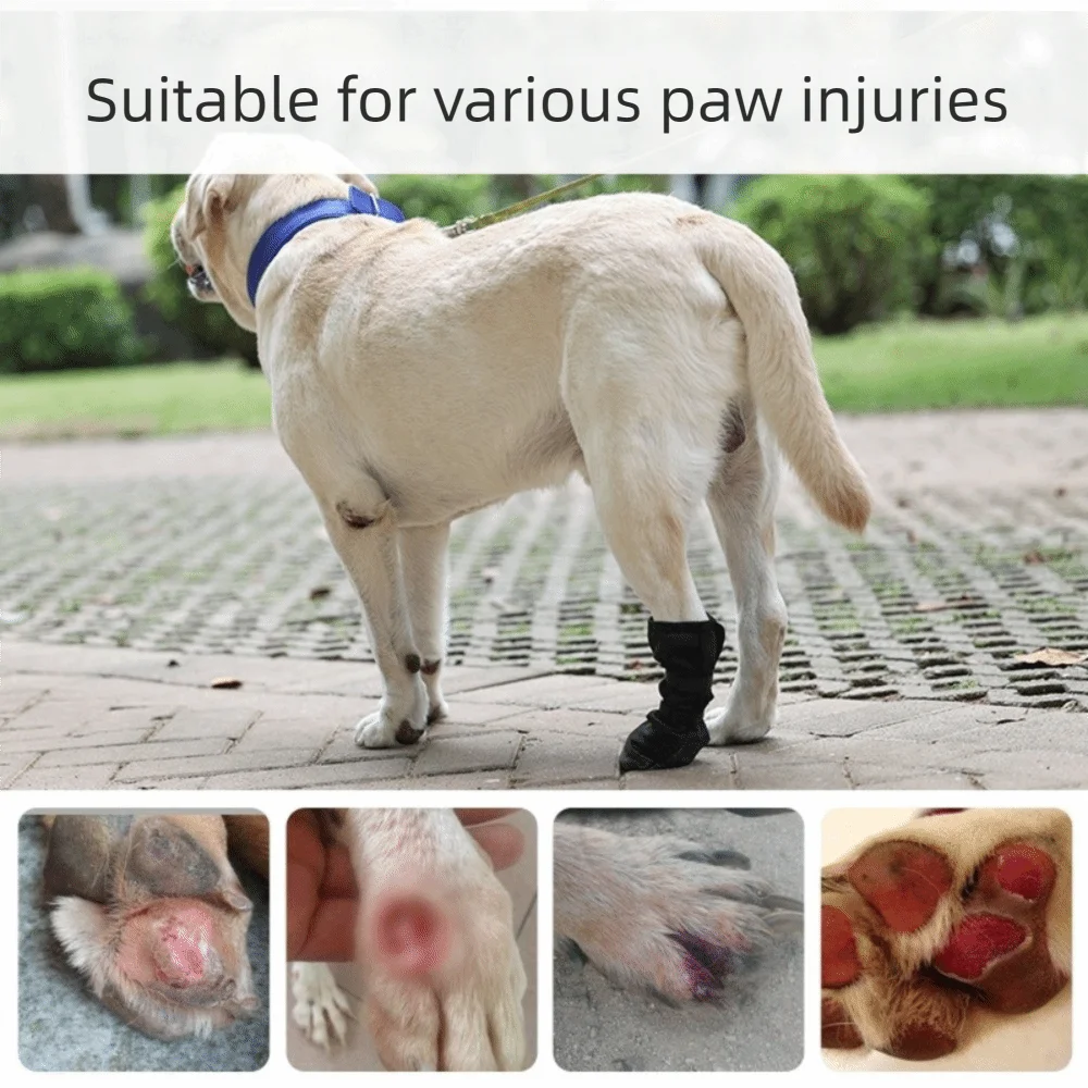 Waterproof Dog Paws Protective Cover Breathable Adjustable Wound Recovery Boot Anti-licking Dog Shoes Outdoor Activities