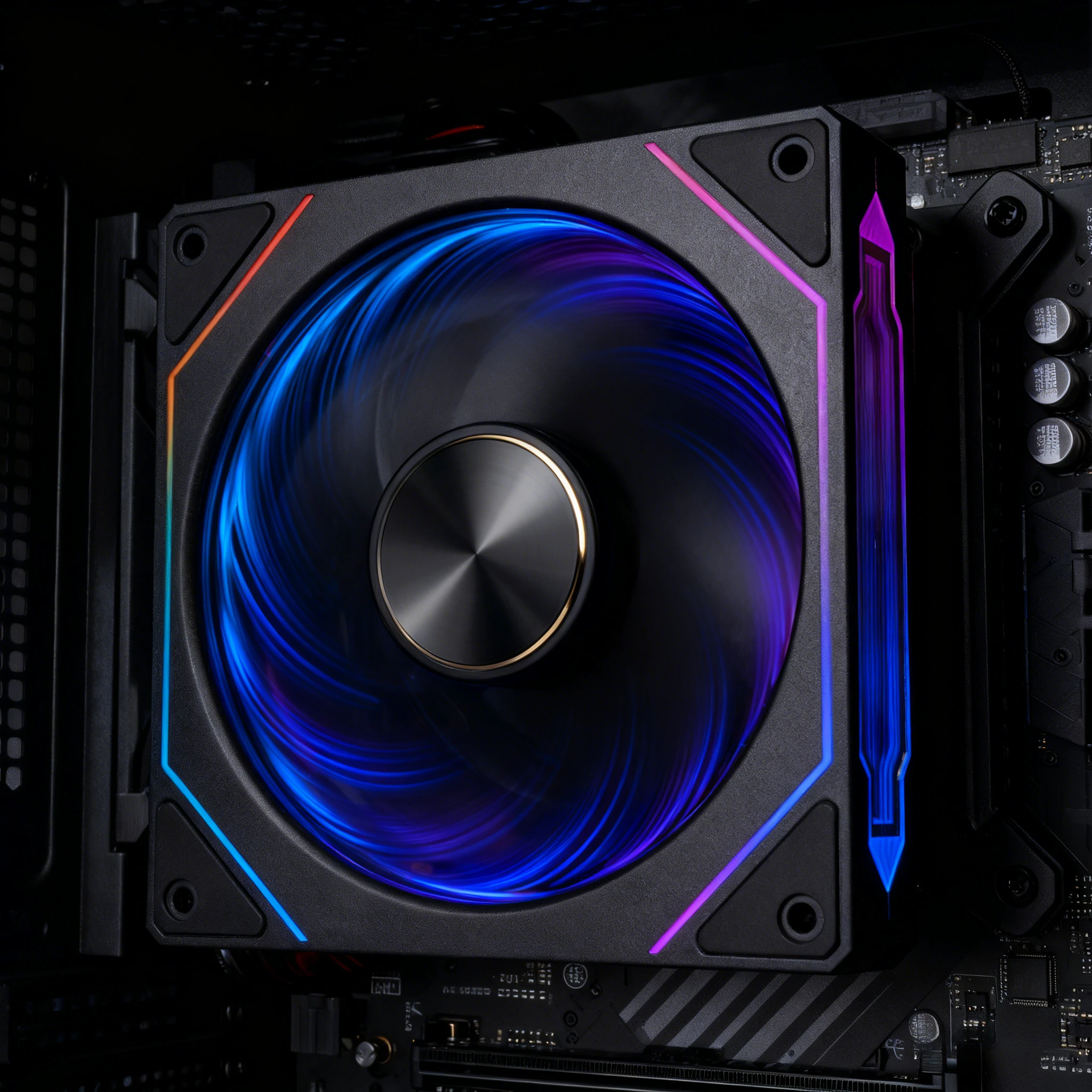 

PC Chassis Cooling Fan ASUS MSI Gigabyte ASRock Compatible 120mm 5V ARGB Lighting Synchronization 4PIN PWM Interface