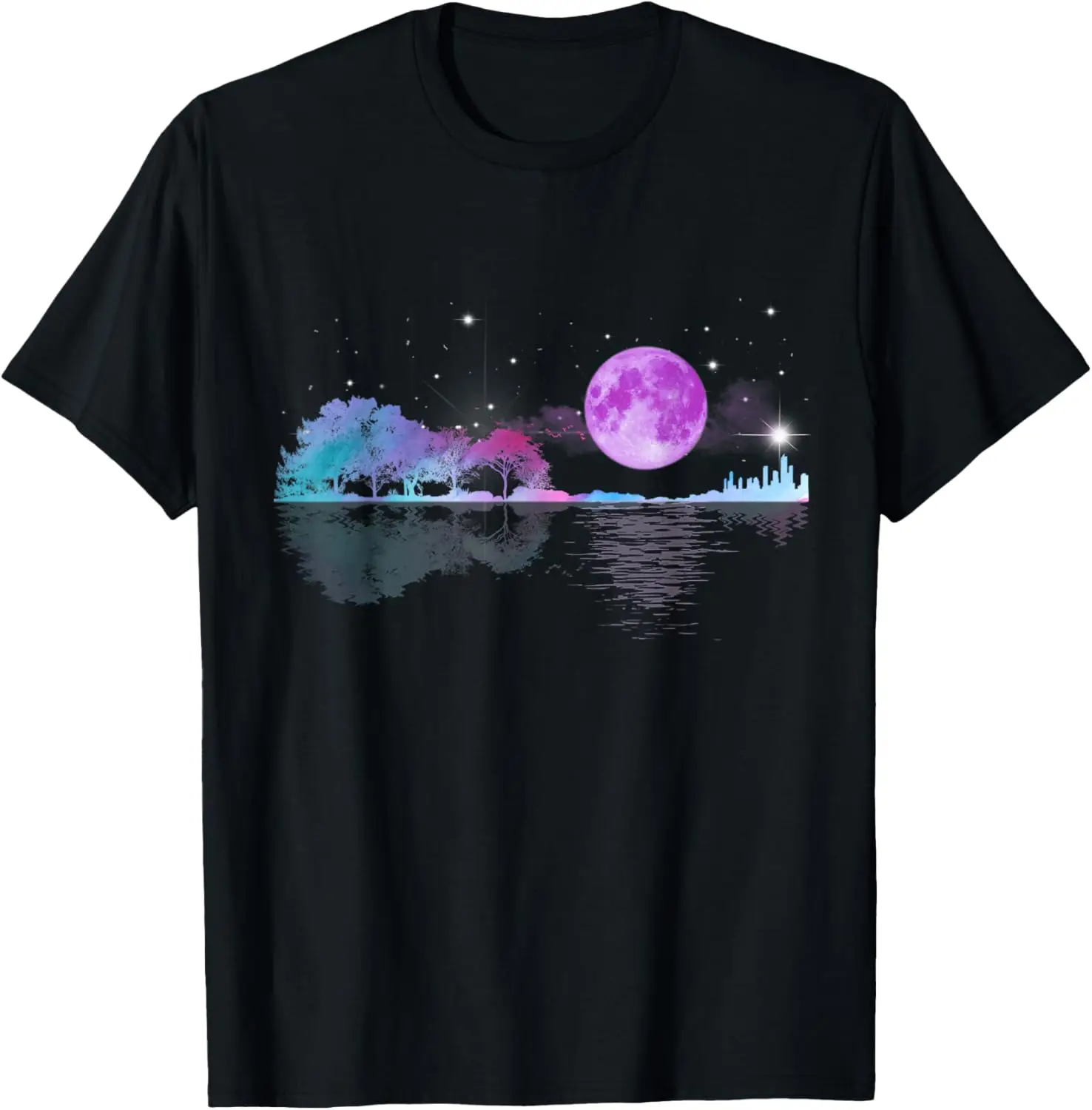 

Акустическая гитара Lake Shadow Nature Chrsitmas Xmas Футболка гитариста