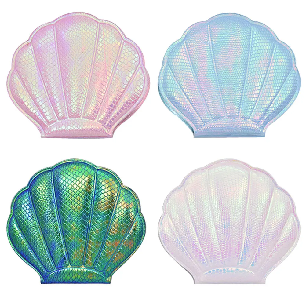 4-delige shell compacte dubbelzijdige zak opvouwbare make-upspiegels Lichtgewicht draagbare reis Kleine draagbare cosmeticaspiegel