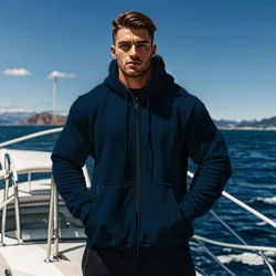 New Men's Solid Color Casual Sports Hoodie With Multiple Pockets Comfortable Sportswear For Autumn Winter Outdoor Sports For Man