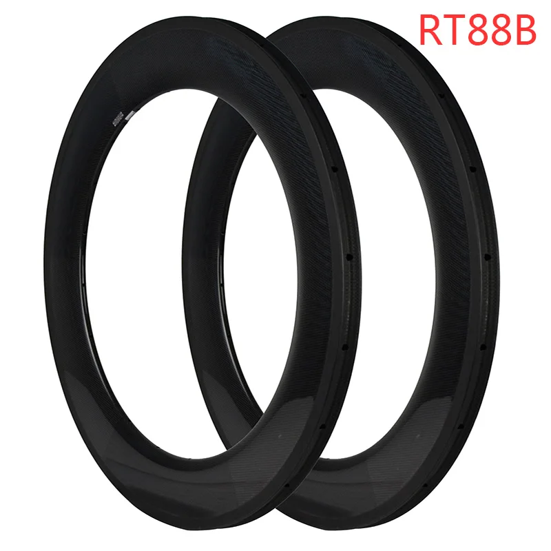 

wiel road carbon rim v Brake 700c tubular rim 88mm depth 20/23mm width 16/20/24/28holes front/rear bike rims R88T