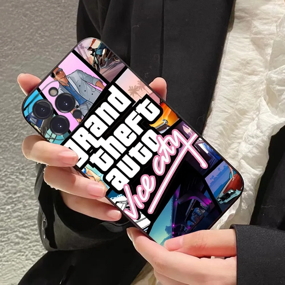 Grand Theft Auto GTA 5 Game Phone Case For iPhone 15 14 11 12 13 Mini Pro XS Max Cover 6 7 8 Plus X XR SE 2020 Funda Shell