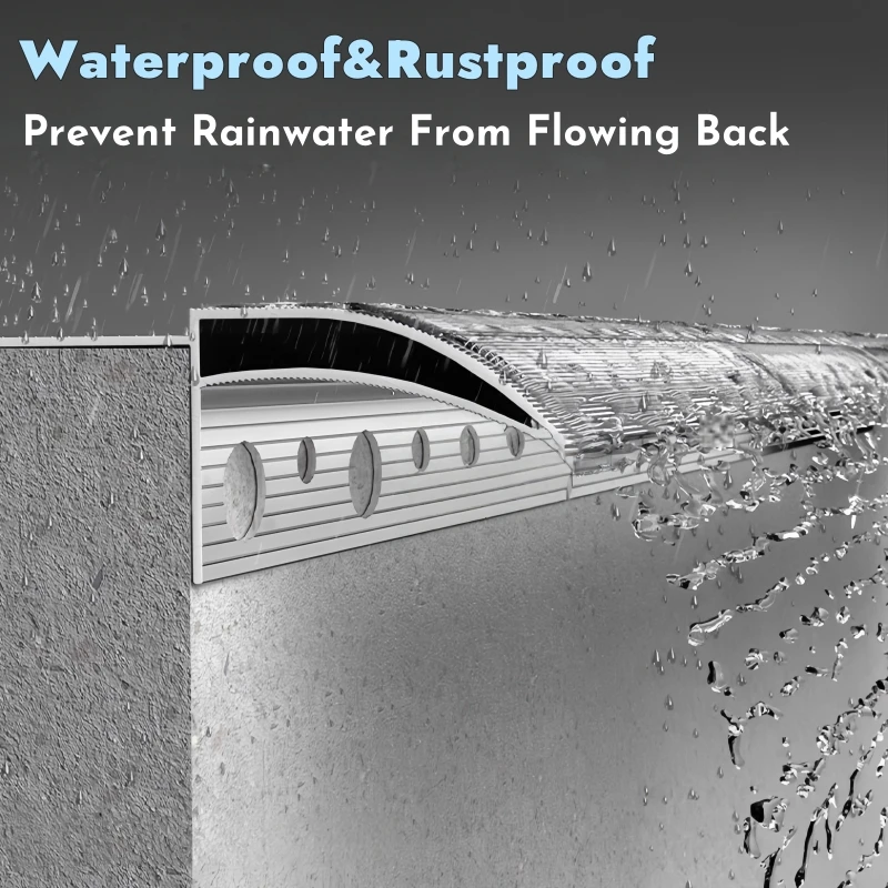 Outdoor Drip Line LED Eave Light Aluminum Profile Eagle Beak Drainage Channel Window Rooftop Terrace Waterproof Bar Strip Lights