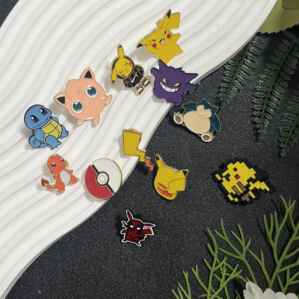 6/12pcs Set Anime  Enamel Pins - Funny Cosplay Brooches Cartoon Badges Lapel Pin Collection for Fans