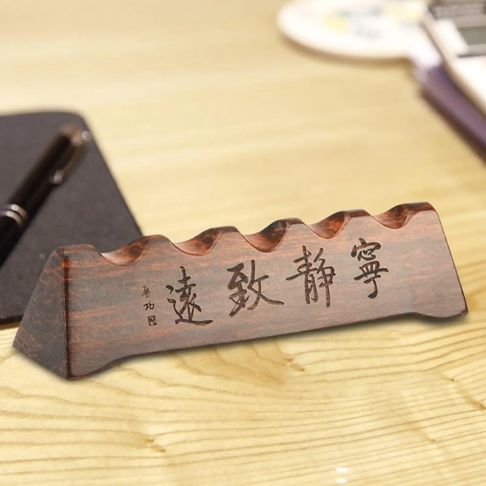 Wooden Calligraphy Pen Holder Writing Brush Holder Traditional Chinese Brush Holder Brush Pen Rack Housewarming Gifts