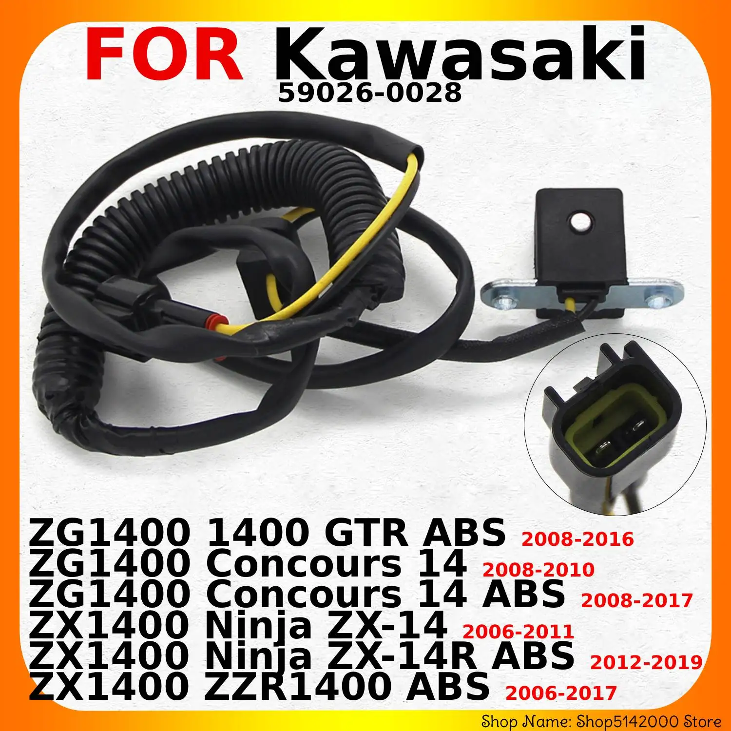 Pièces de moto, déclencheur d'allumage hors-bord pour Kawasaki ZG1400 GTR Concours 14/ ZX1400 Ninja ZX-14 ZX-14R ZZR1400 ABS 59026-0028