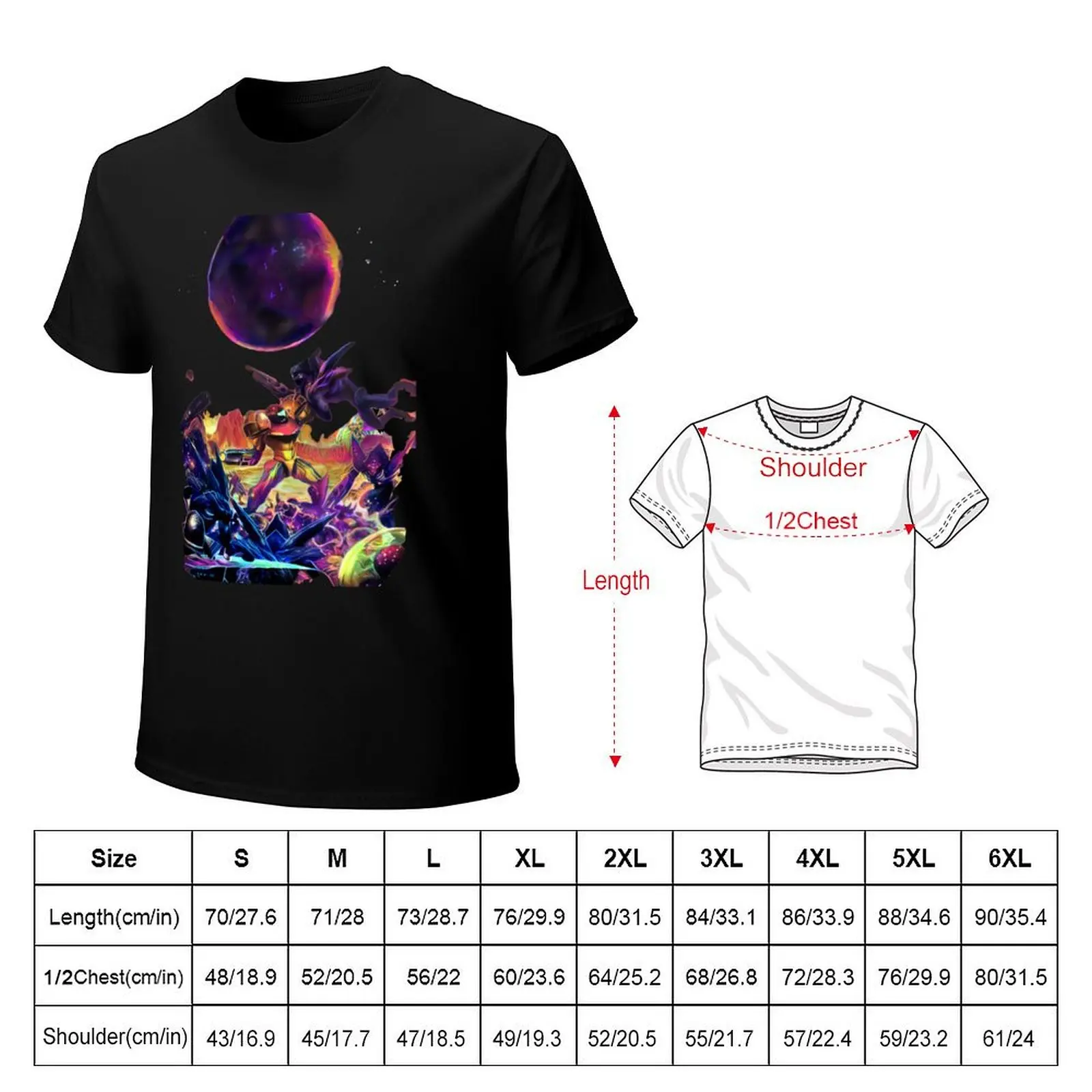 Metroid Planet T-Shirt Modern Style Print T-Shirt