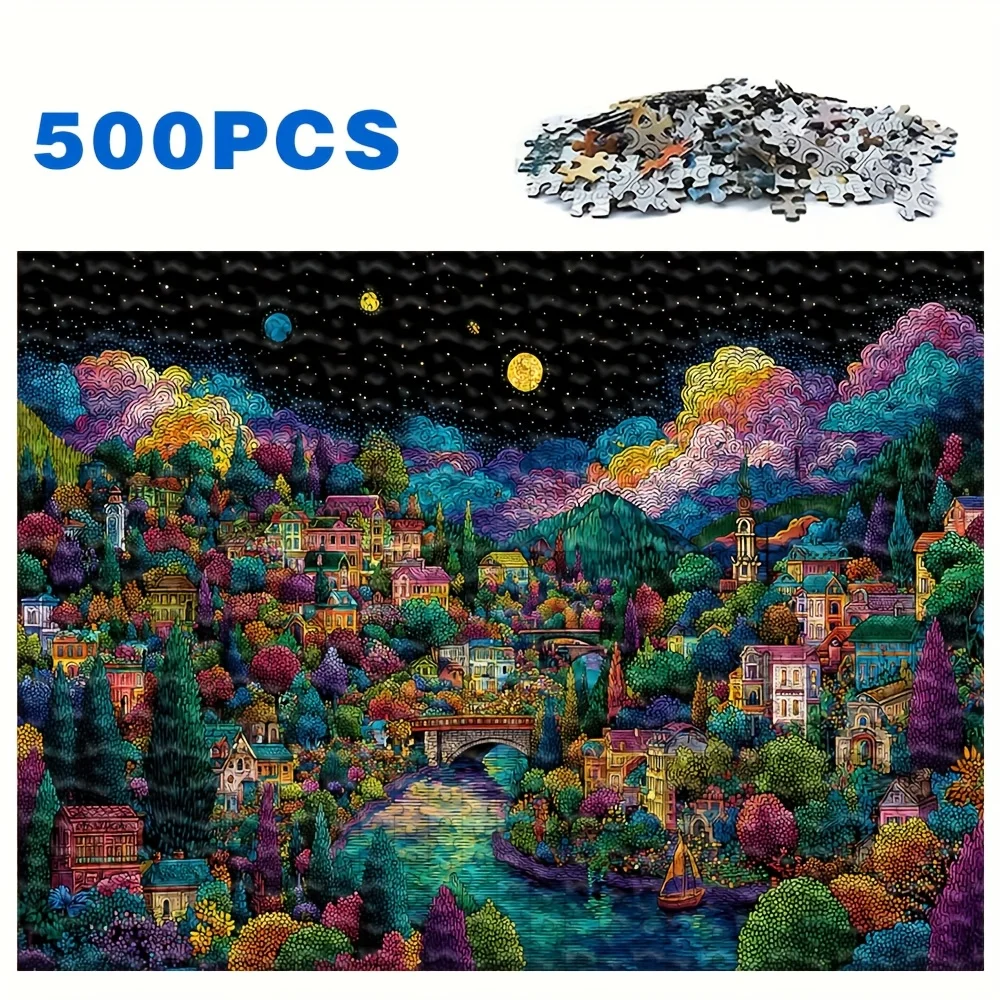 Puzzle pour adultes 500/1000 pièces, jeu familial relaxant de haute qualité, parfait pour les anniversaires, Noël, Halloween et cadeaux, meilleur choix