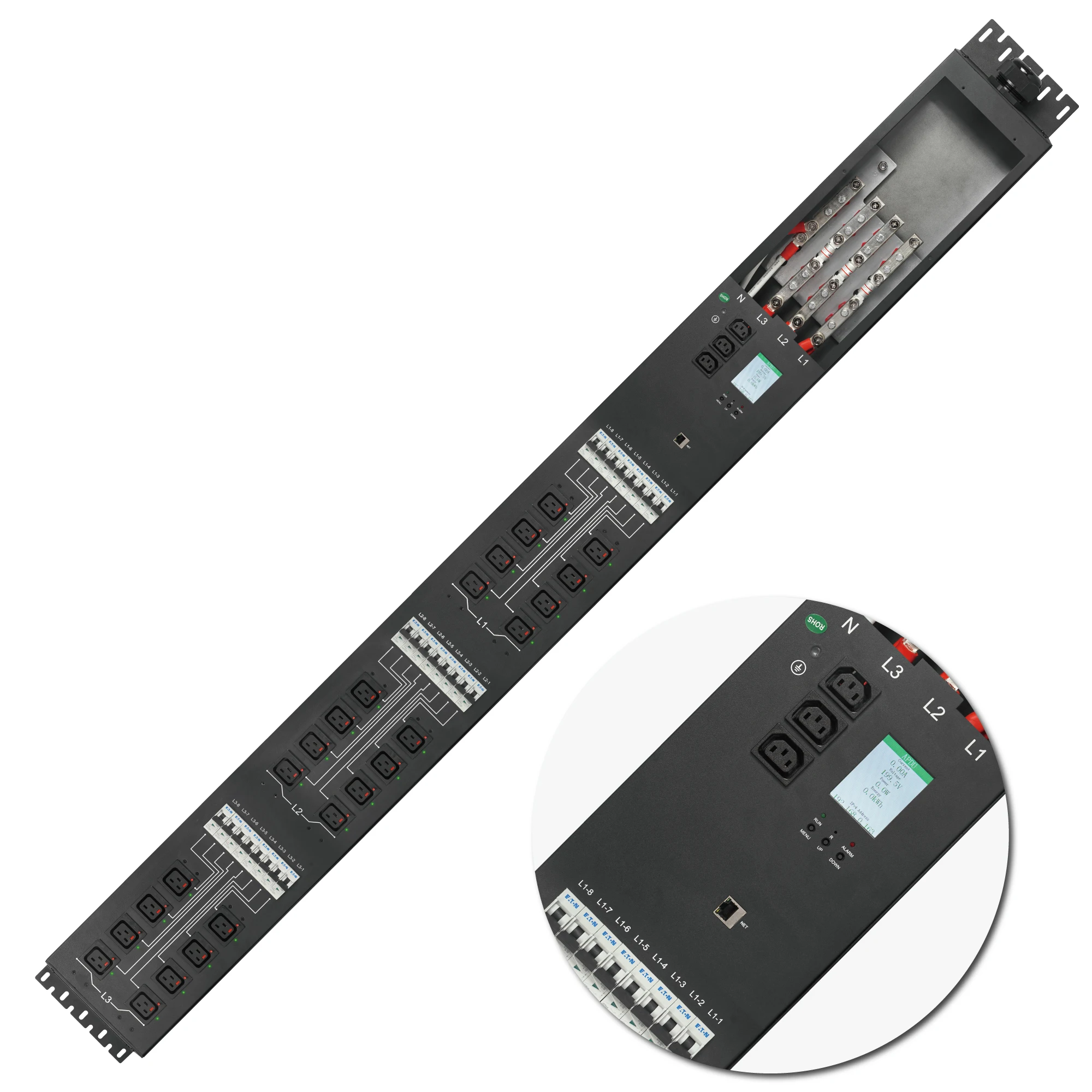 

KDA KA3 PDU 100A-200A Smart PDU 30 Bits C19 Sockets 3 Phase 415V Power Distribution Unit Clever PDU