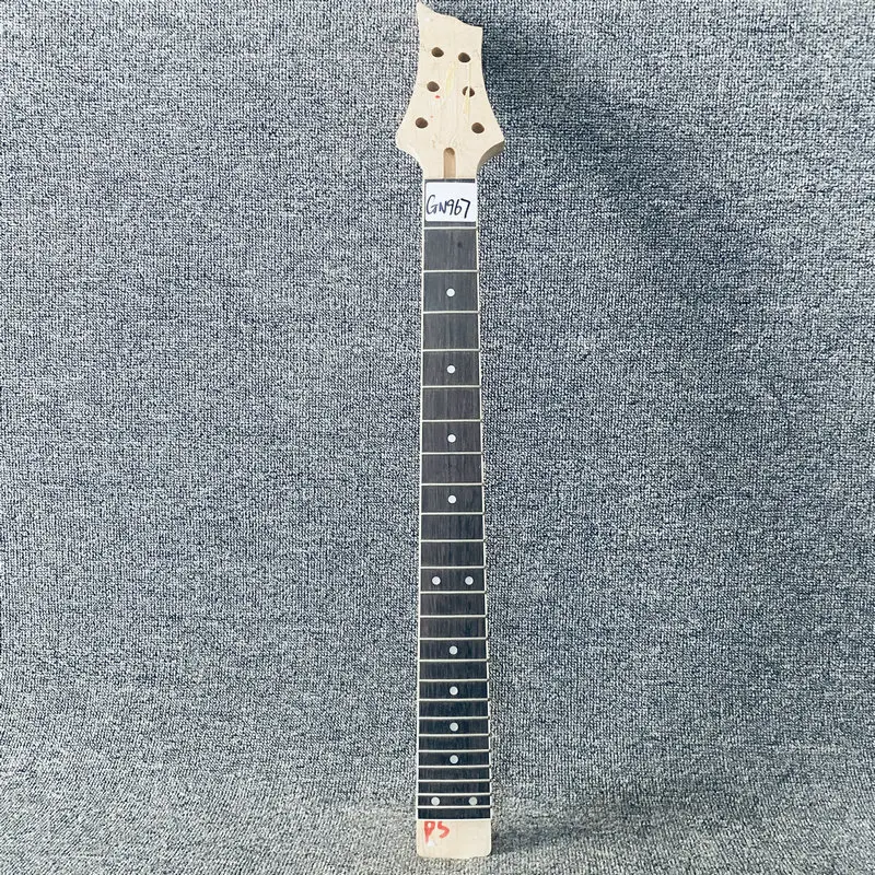 

GN967 Custom Order Unfinished Electric Guitar Neck Maple+Rosewood 24 Frets Set in Connections No Paints for DIY