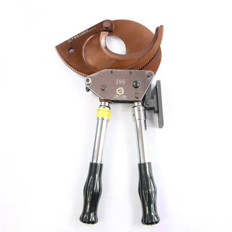 J95 Cable Cutter 300/240 Ratchet Gear Cutting Wire Scissors Copper and Aluminum Armored Communication Cable Cutter