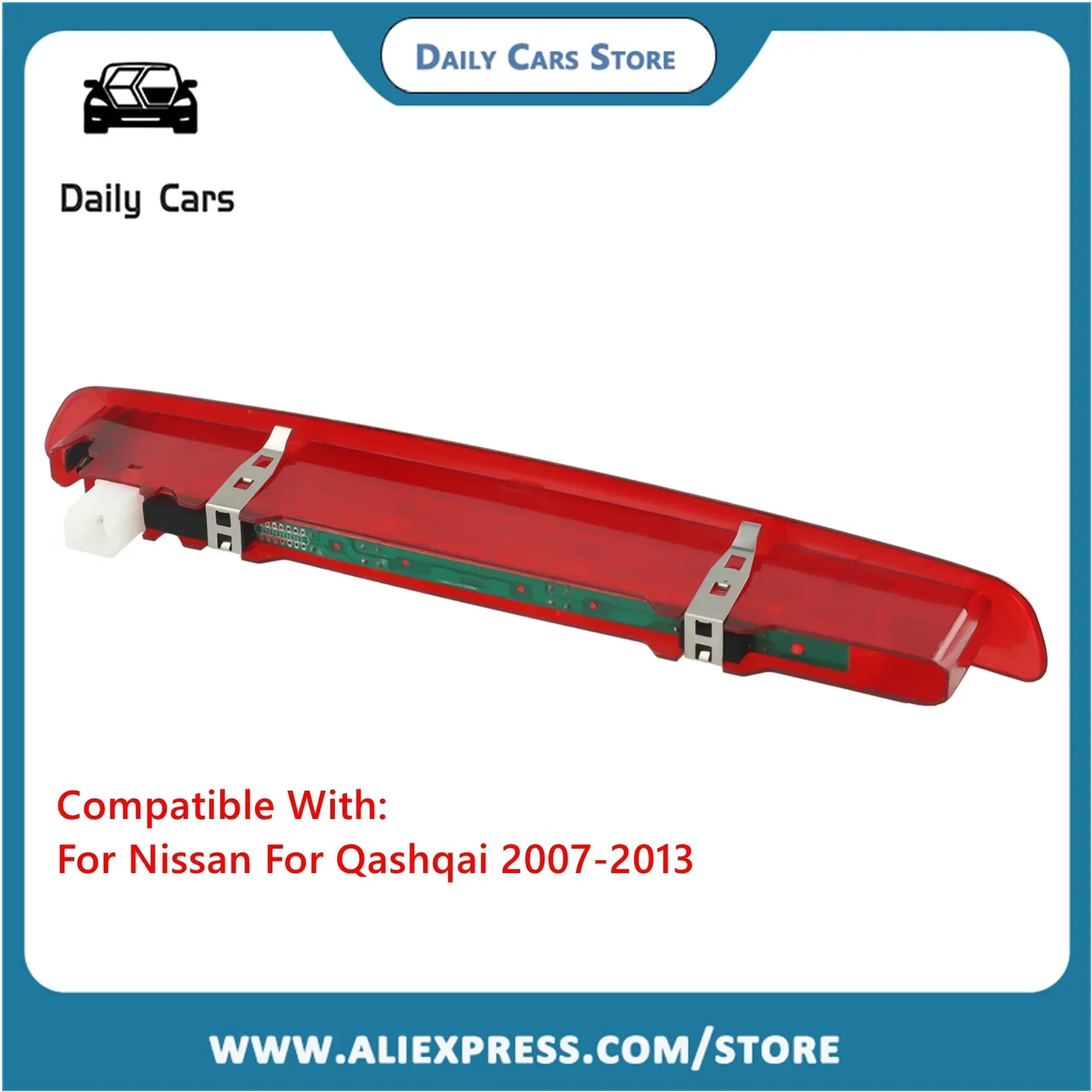 12v dc cauda traseira do carro de alto nível 3a luz de freio vermelho lâmpada de parada de alto nível instalação original a046439 para nissan qashqai 2007-15