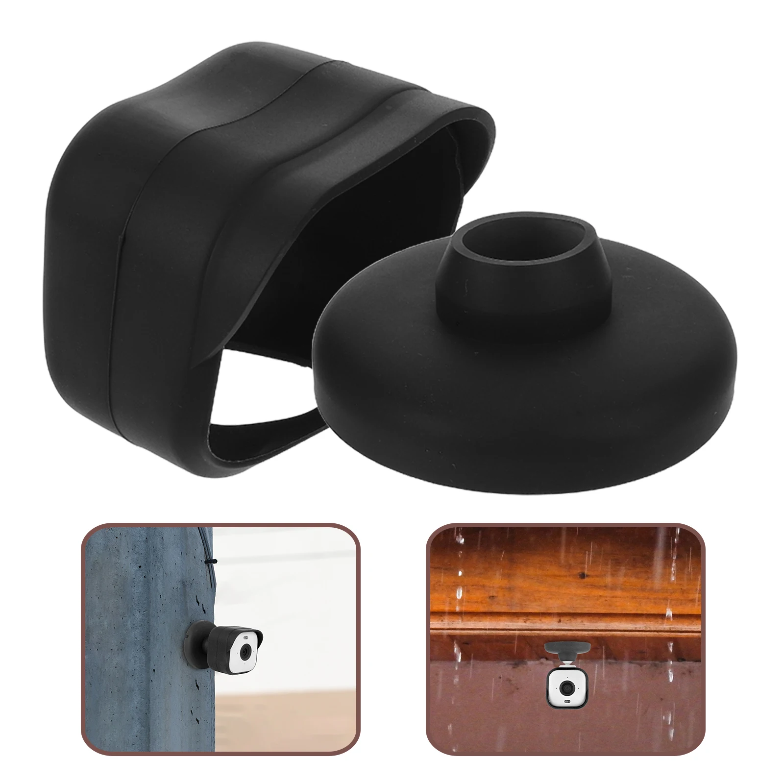 

1 Set Silicone Camera Case Weatherproof Security Camera Protector Rainproof Outdoor Cover Shield High Elastic Soft Skin For