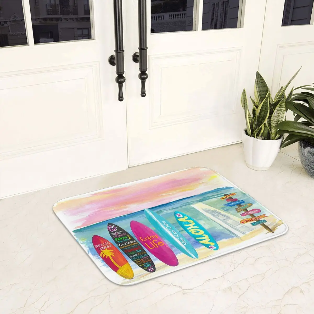 

Философия доски для серфинга Наслаждайтесь жизнью Путешествие и настенный противоскользящий коврик для серфинга Напольный коврик Ковер для кухни Входные коврики для ног