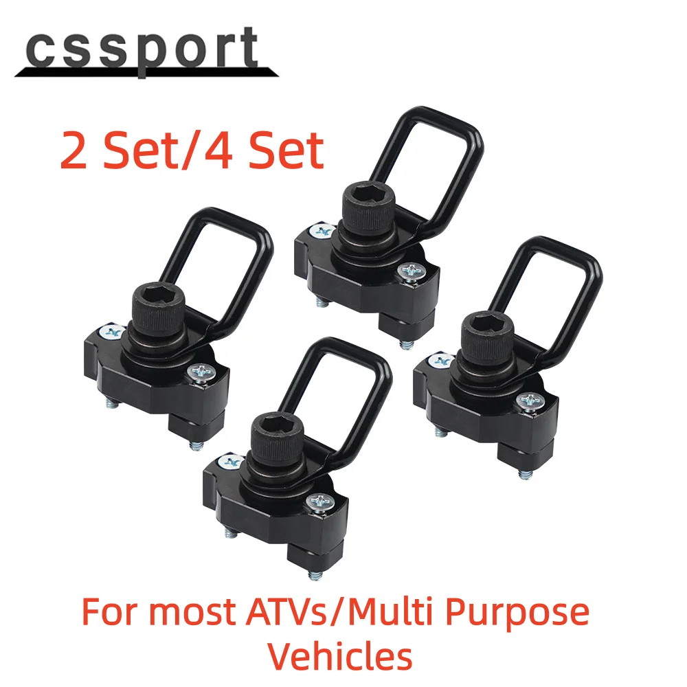 2 Set/4 Set D Rings Tie Down Anchors Black For Most ATVs Multi Purpose Vehicles For Cforce Zforce Uforce And Etc