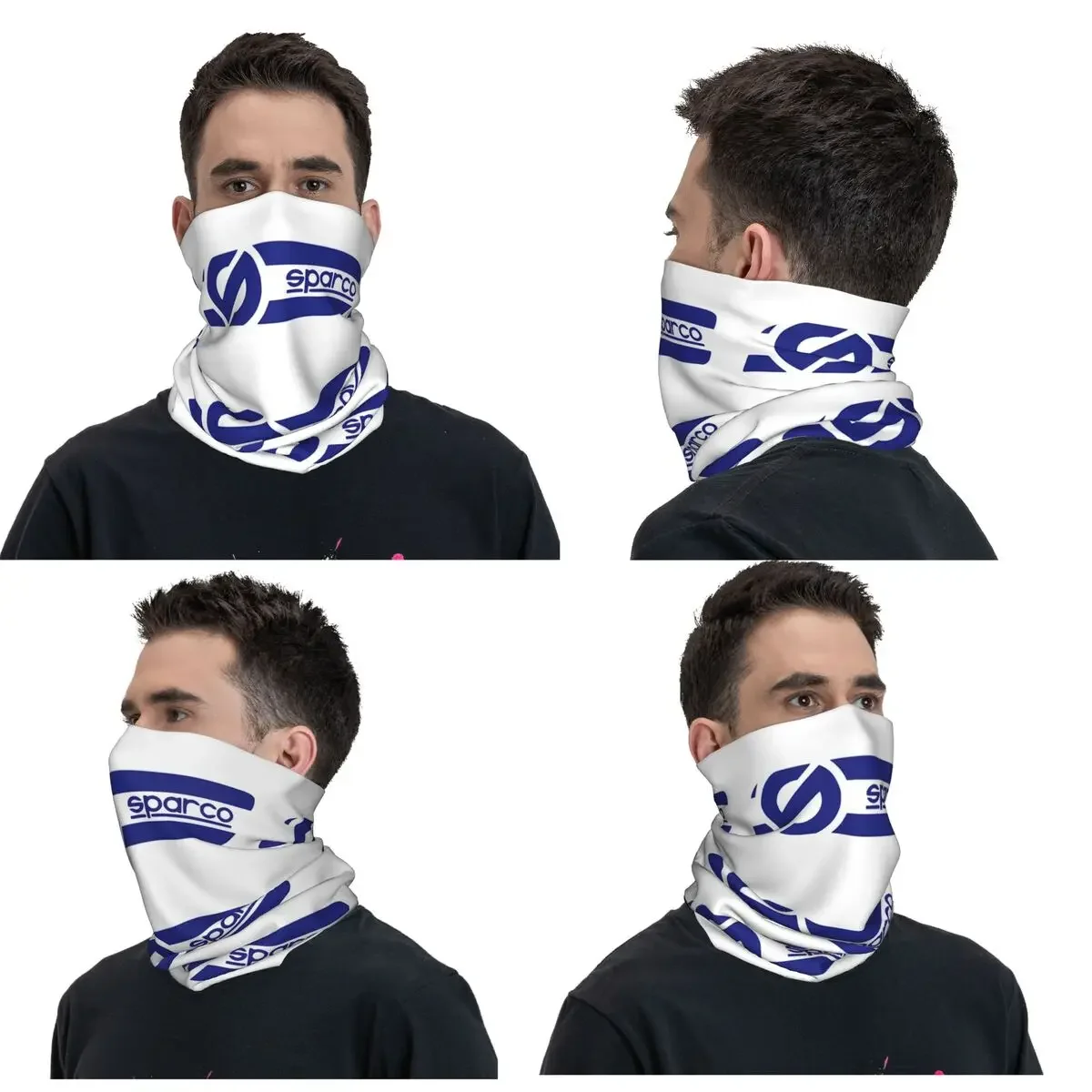 SPARCO Logo Car Racing Club Vintage Bandana Neck Cover Printed Wrap Mask Scarf Headband Cycling Unisex Adult Breathable