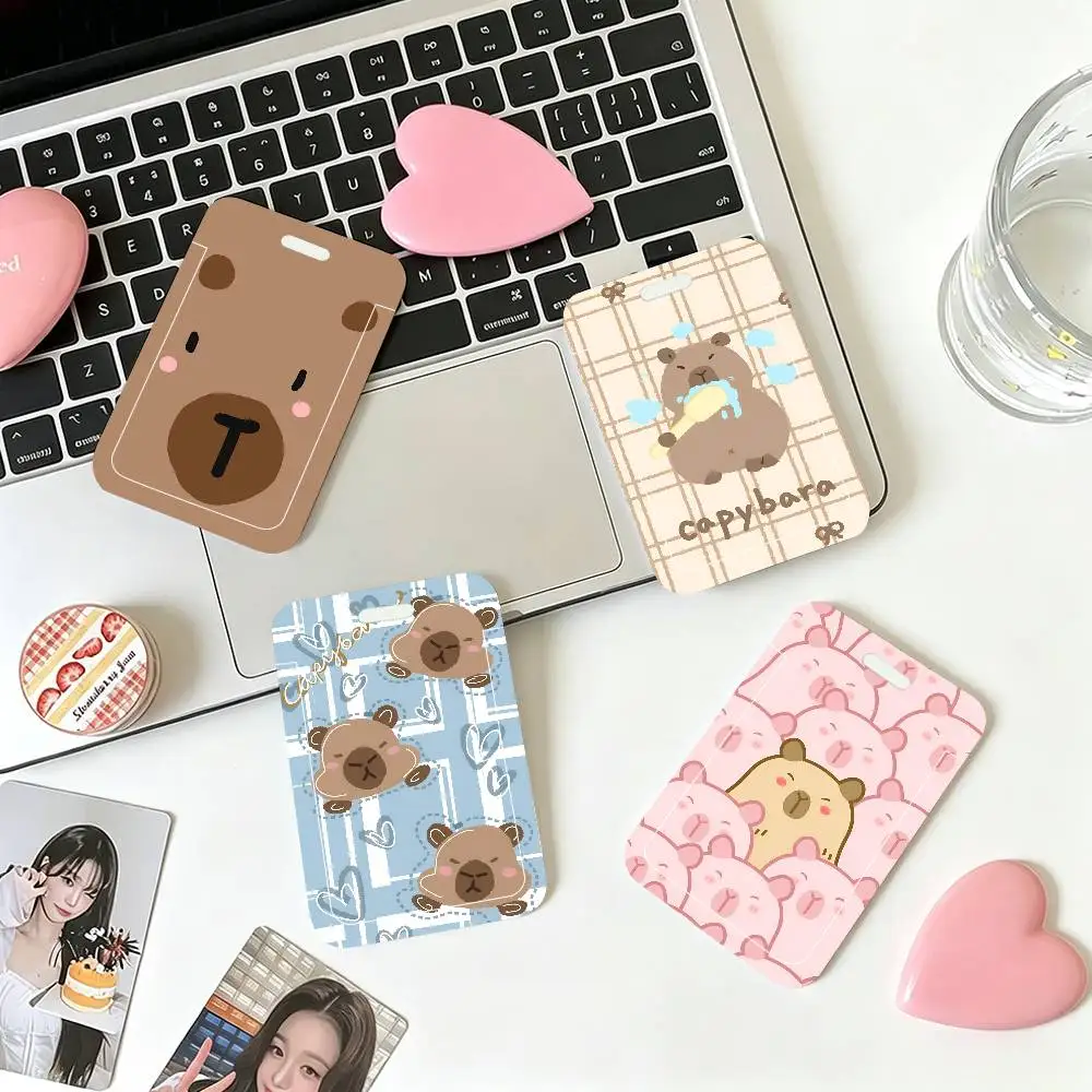 Cute Capybara Lanyard Card Holders Student ID Card Holders Neckband Card Holders Access Control Accessories Gifts