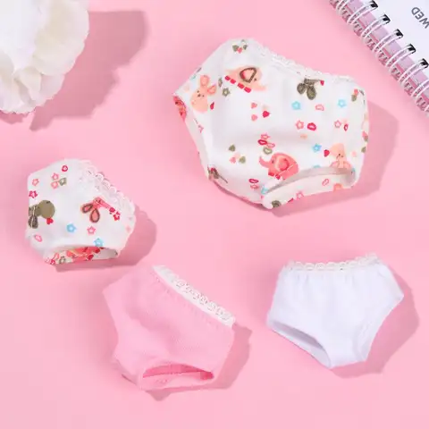 Cute Doll's Knickers Suitable for 1/12 1/6 1/4 1/3 Doll Cotton Material Doll's Briefs DIY Mini Clothes Dollhouse Decoration