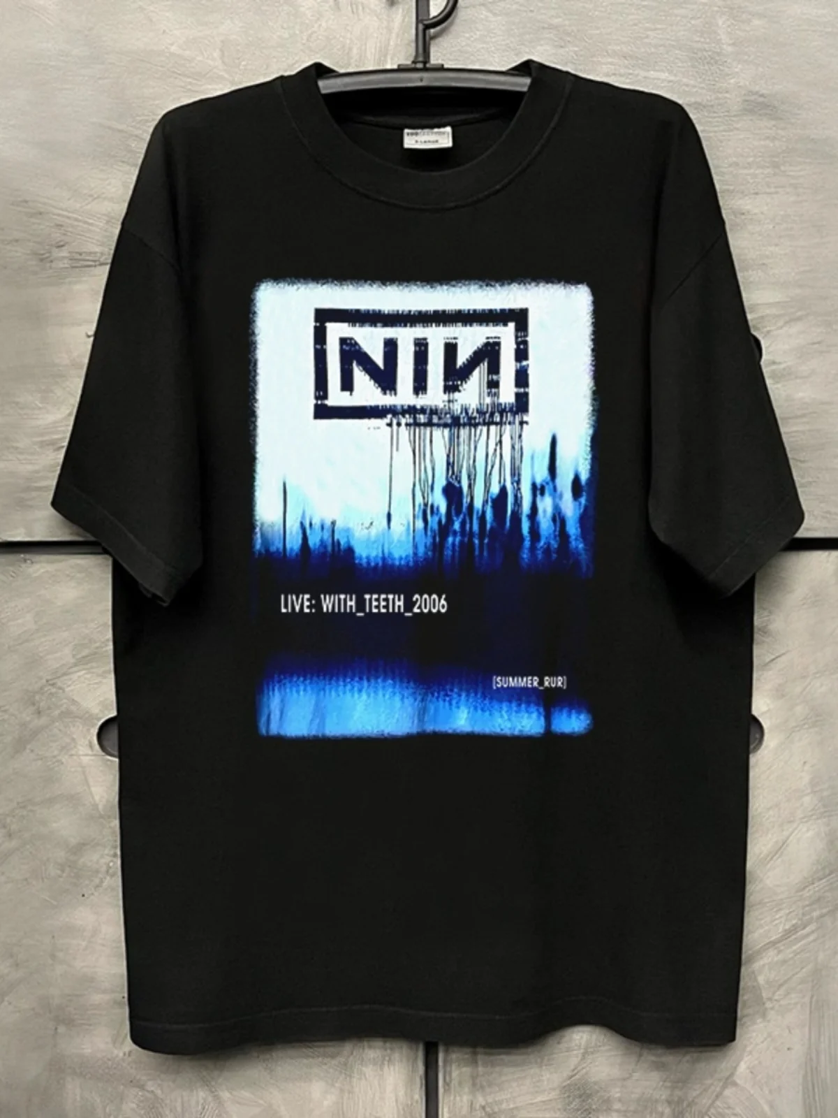 Nine Inch Nails Band High Street Rock BF Hip Hop Style Short Sleeve Unisex Vintage Pure Cotton T Shirt Cotton Print Casual Tee