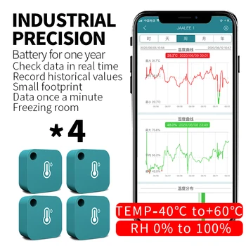 Jht Temperatuur/Vochtigheid/Dauwpunt/Vpd Sensor Thermometer/Hygrometer Logger Export Monitor Koelkast Vriezer Koelkast
