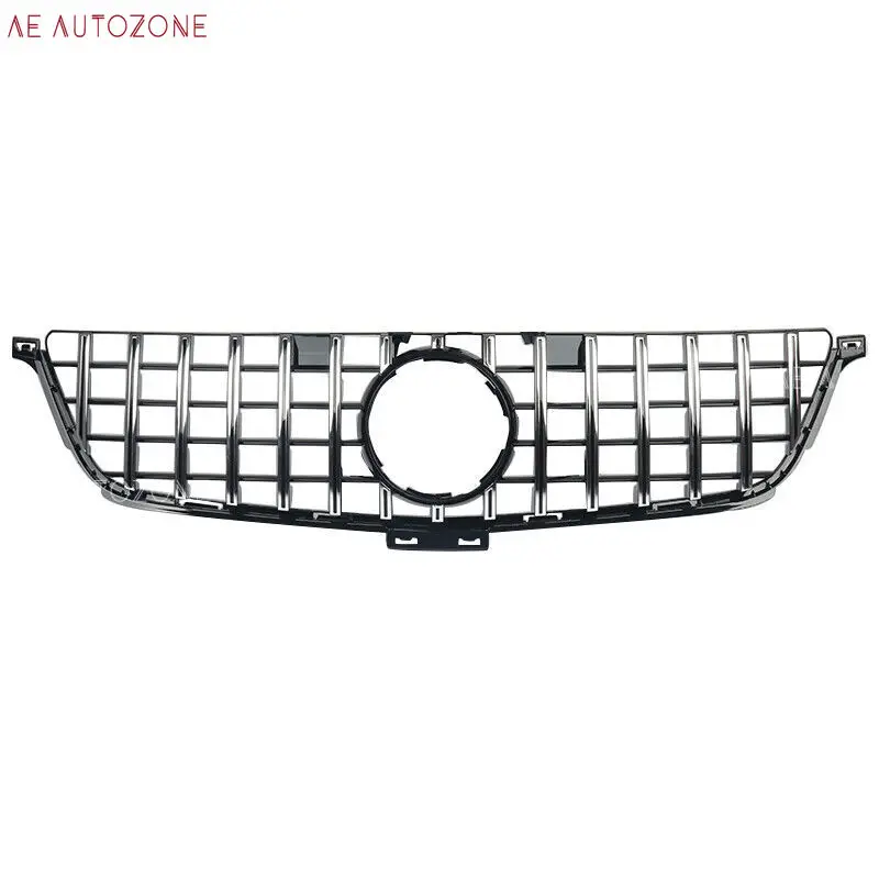 Chrome Silver Front Bumper Grille For ML-Class W166 2012-2015 ML250 ML350 ML400 ML500 ML550