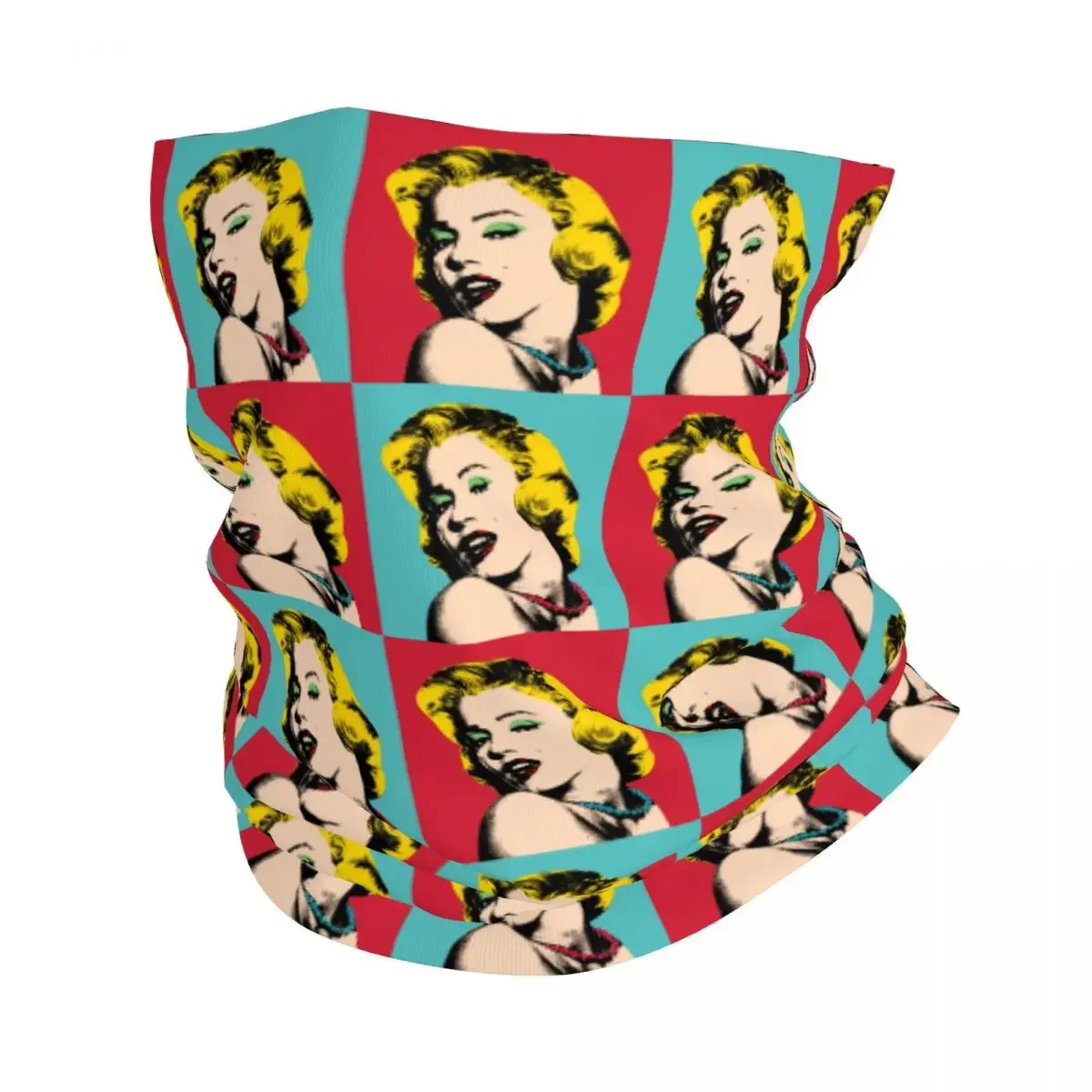 Pop Art Sexy Golden Girl Monroe Marilyns Bandana Winter Neck Warmer Women Windproof Wrap Face Scarf for Hiking Gaiter Headband