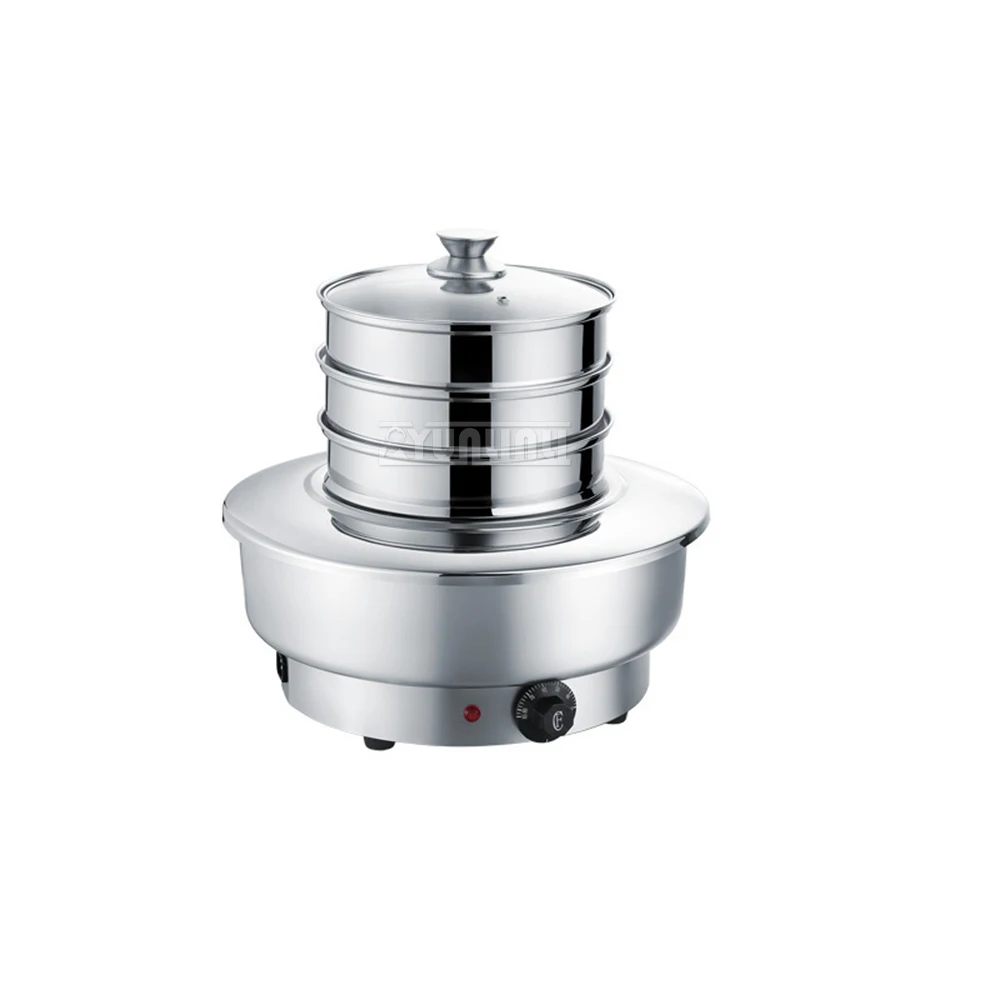 เตาสเตนเลสแบบหัวเดียวสำหรับใช้ในเชิงพาณิชย์เตาบุฟเฟต์พร้อมจอแสดงผลแบบดิจิตอล