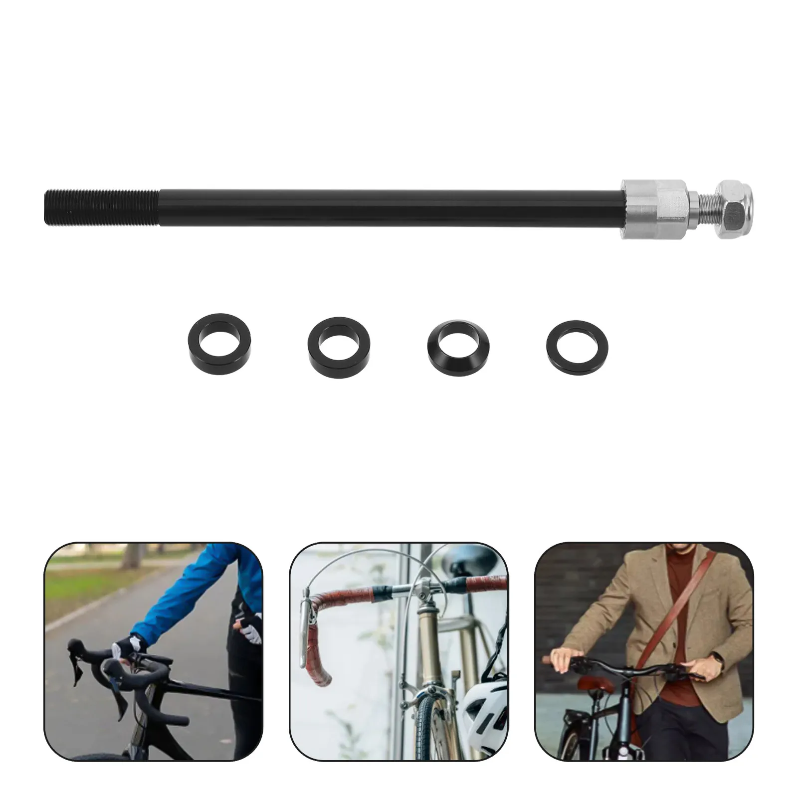 

Осиная ось для велосипедного прицепа, усиленная, M12x1.0, сменная, 121.5-142 мм, для буксировки грузовых и универсальных прицепов к велосипеду