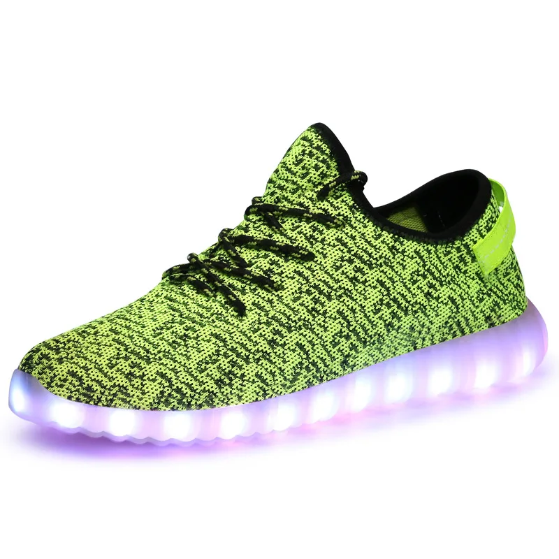 Men & Women LED Shoes USB Rechargeable Breathable Fashion Adult Sneakers Large Size 35-46