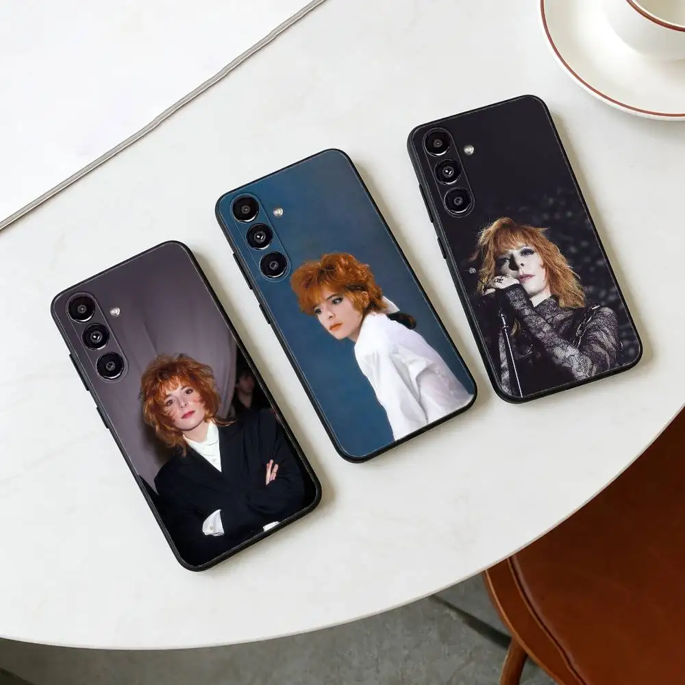 M-Mylene Farmer Phone Case For Samsung Galaxy A13,21s,22,31,32,52,53,71,72,73,Soft Black Cover