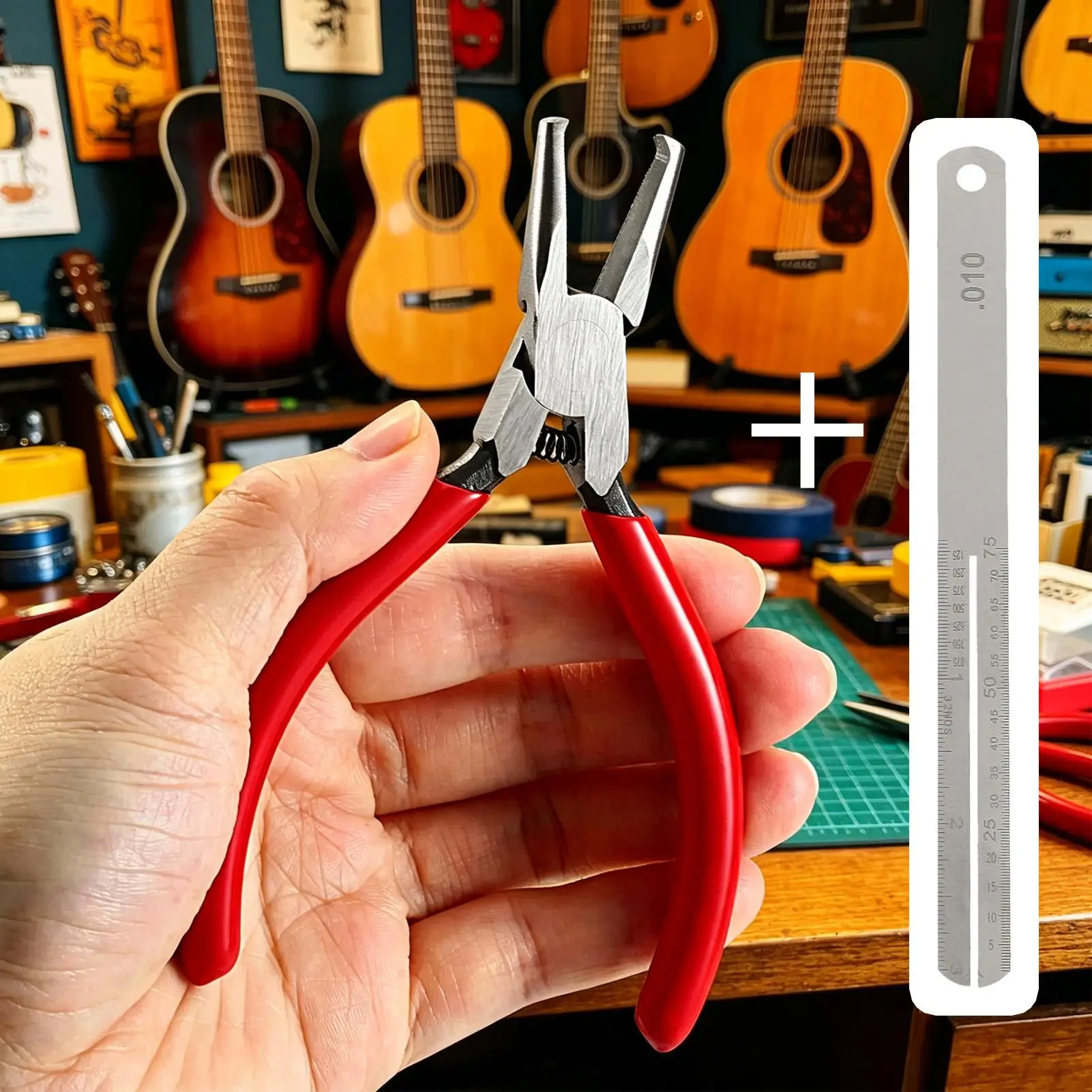 Guitar Fret Tools Steel Cutting Hand Tools 4.7inch Guitar Fret Puller Pliers For Bass Acoustic Mandolin Banjo Ukulele