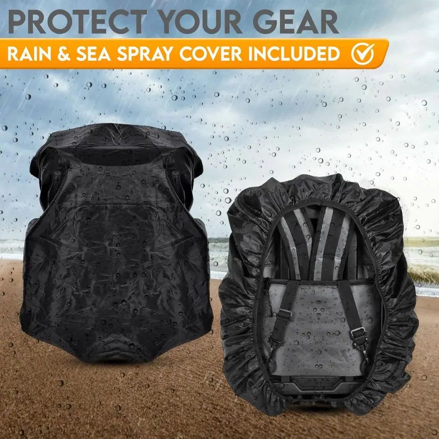 صندوق أدوات صيد السمك المتدحرج في الخارج مع عجلات، حقيبة ظهر صيد مقاومة للماء مع حامل قضيب وحقيبة تخزين دوارة #6