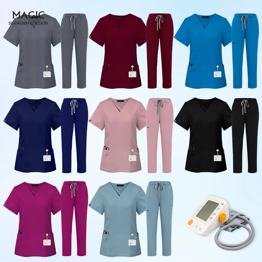 

Hot Sales Surgical Gowns High-quality Scrub Sets Wholesale Doctor Uniforms Nurse Workwear Women Men Healthcare Nursing Articles